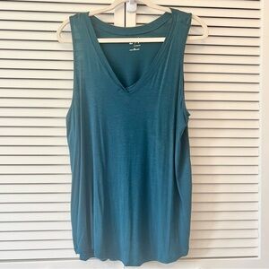 Maurices 24/7 Flowy Tank Teal Size 0X